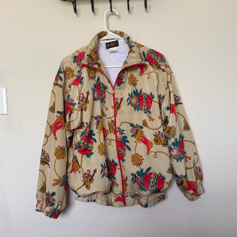 Vintage Christmas windbreaker